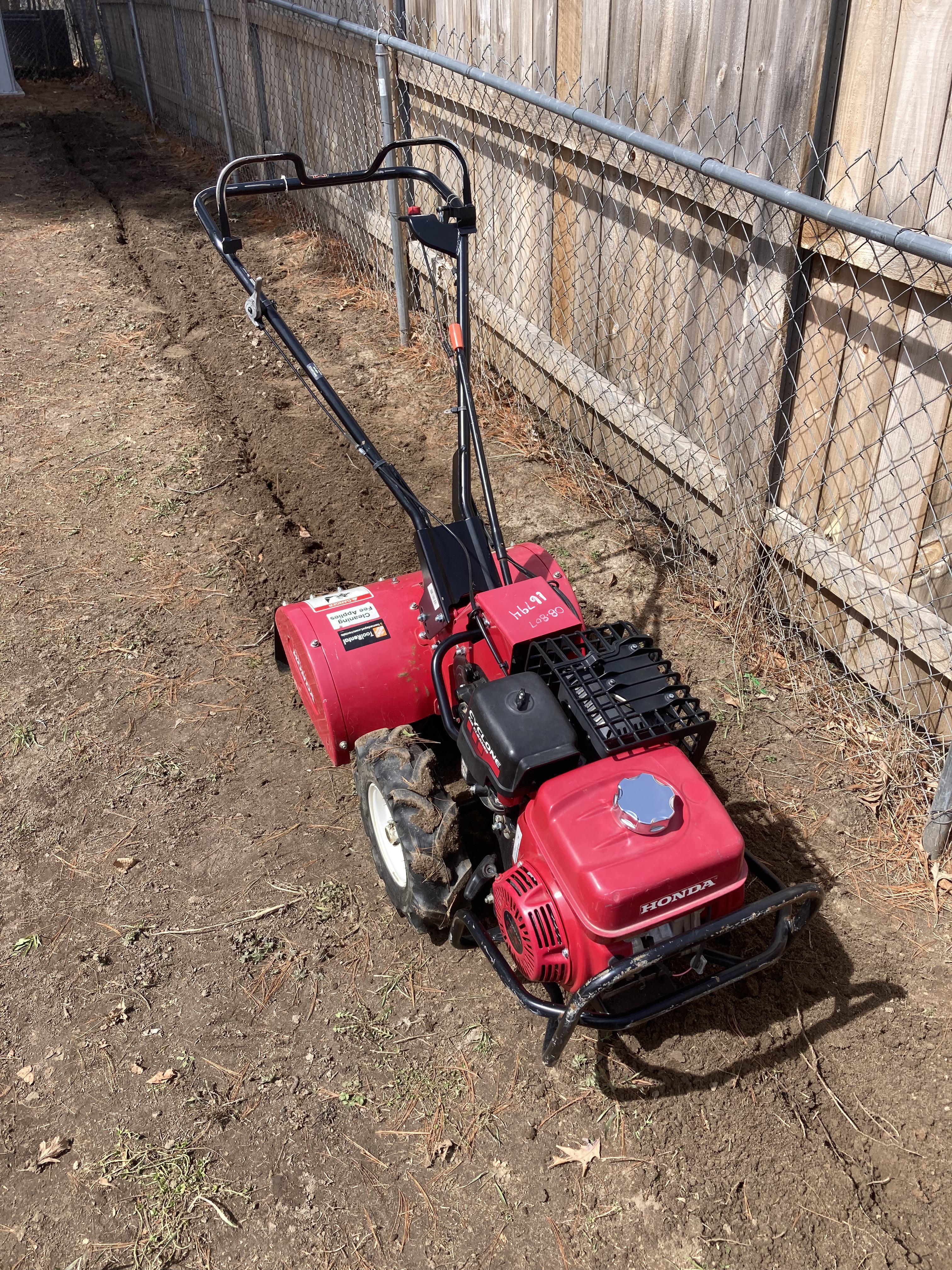 The Honda tiller we used